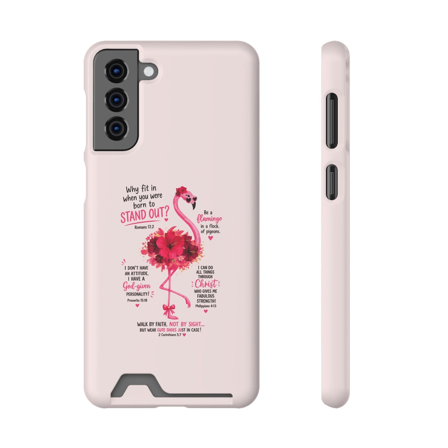 Flamingo 'Stand Out' Phone Card Case — Slim Wallet iPhone Case