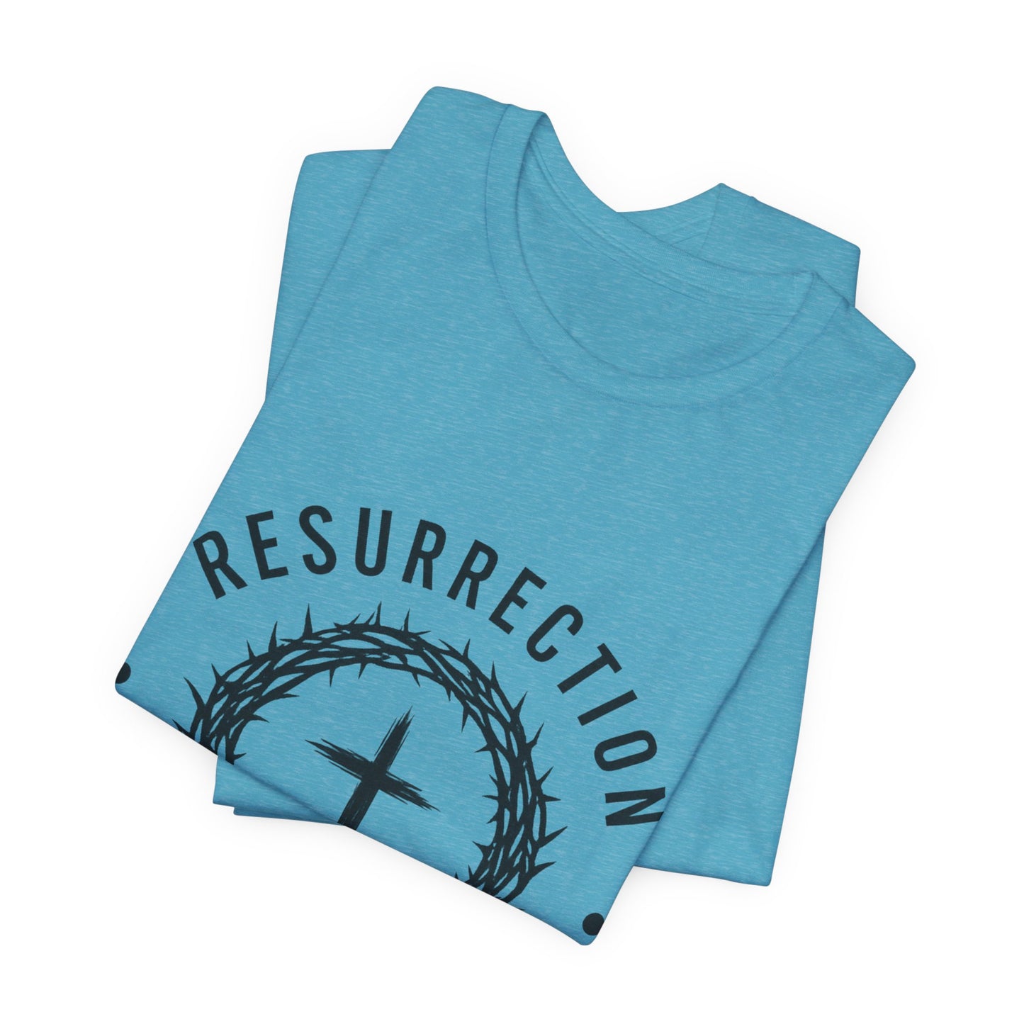 Resurrection Cross T‑Shirt — "Resurrection Rewrote the Ending" Christian Tee