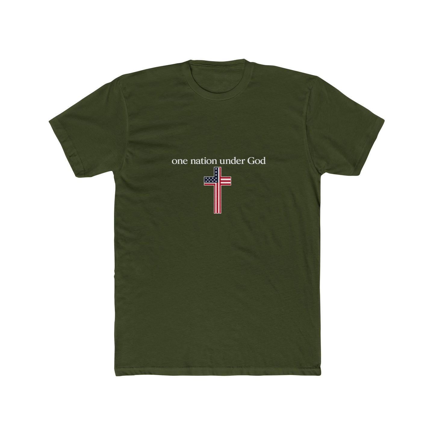 One Nation Under God Cross T-Shirt — Patriotic Christian Tee