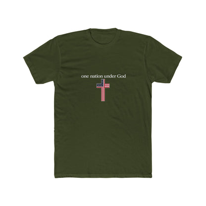 One Nation Under God Cross T-Shirt — Patriotic Christian Tee