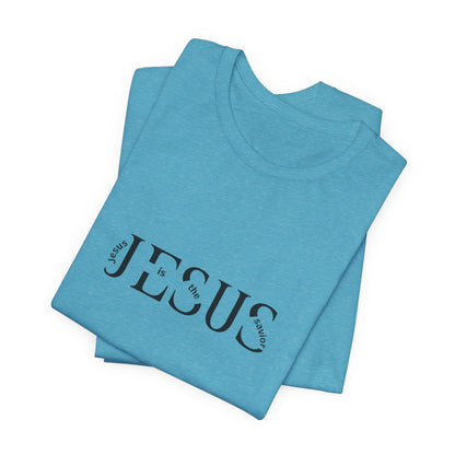 Jesus Minimalist Tee — Distressed Script Christian T-Shirt