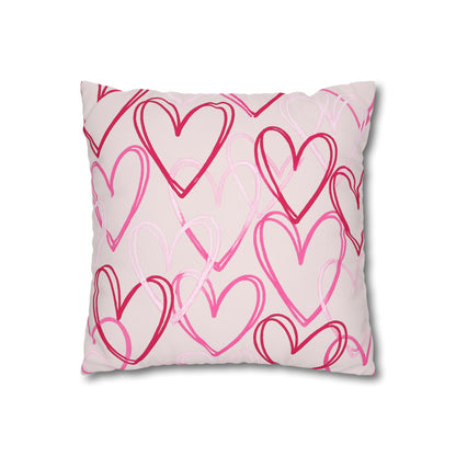 Do Everything in Love Pillowcase — Pink Christian Decorative Throw Pillow