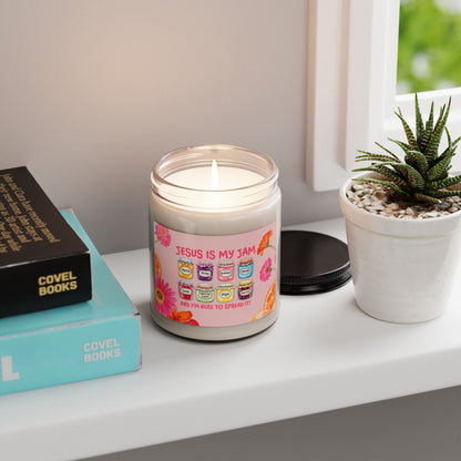 Christian 'Jesus Is My Jam' Scented Soy Candle — 9oz Inspirational Gift