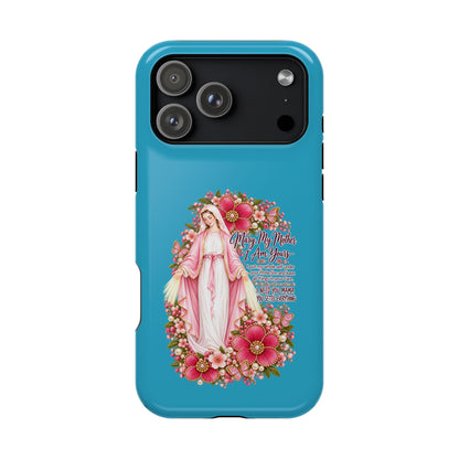 Religious Floral Phone Case — 'Blessed Virgin' Magnetic Impact-Resistant Case