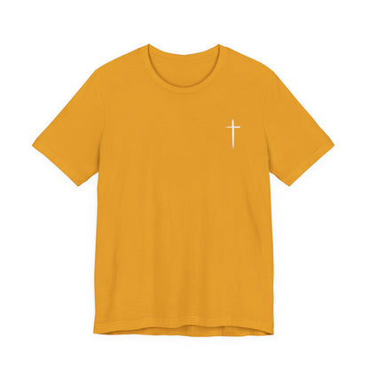 Christian T-Shirt — "When I Am Weak He Is Strong" Cross Tee
