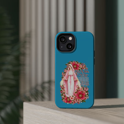 Religious Floral Phone Case — 'Blessed Virgin' Magnetic Impact-Resistant Case