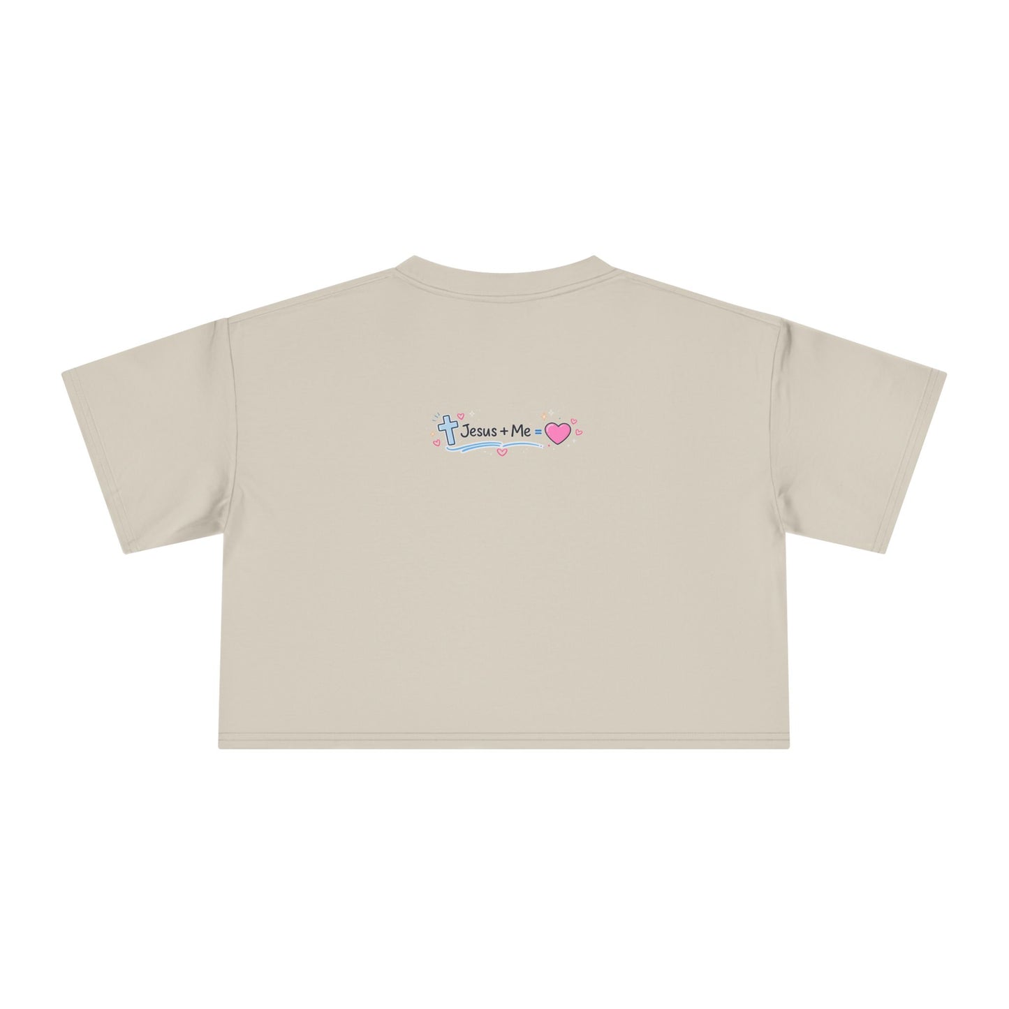 God Says I Am Floral Crop Tee — Christian Inspirational Women's Top