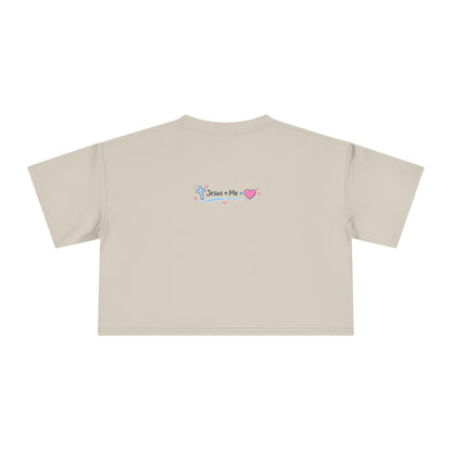 God Says I Am Floral Crop Tee — Christian Inspirational Women's Top
