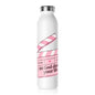 Slim Water Bottle — Pink Scripture Clapperboard “Let God Direct Your Life” Inspirational Bottle