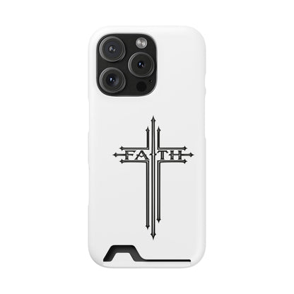 Faith Cross Phone Case with Card Holder — Slim Protective Wallet Case