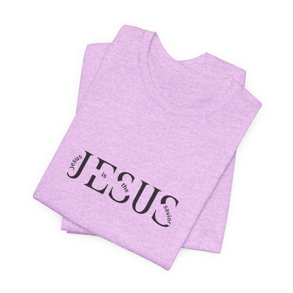 Jesus Minimalist Tee — Distressed Script Christian T-Shirt