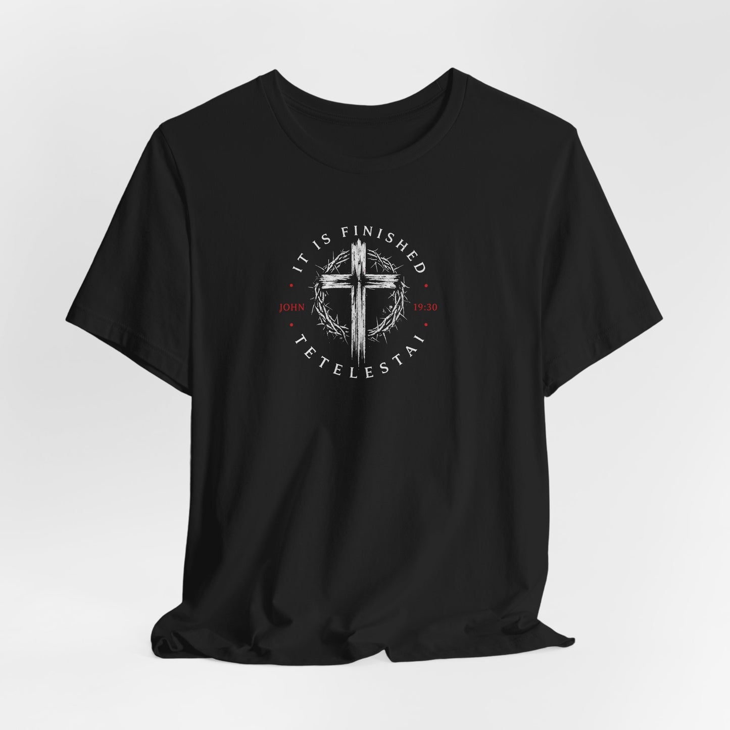 Faith Cross T‑Shirt – "It Is Finished" Christian Tee