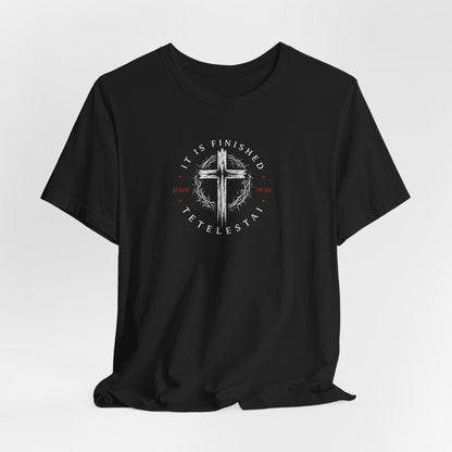 Faith Cross T‑Shirt – "It Is Finished" Christian Tee