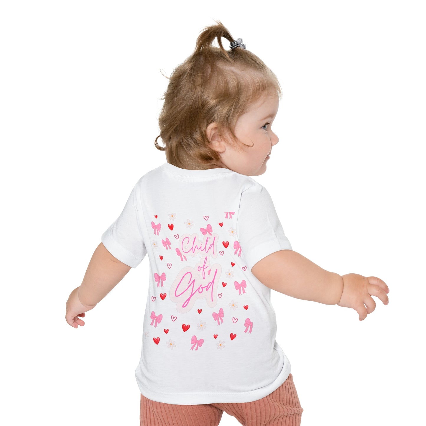 Baby T-Shirt — "Child of God" Pink Faith Tee (Proverbs 3:5)