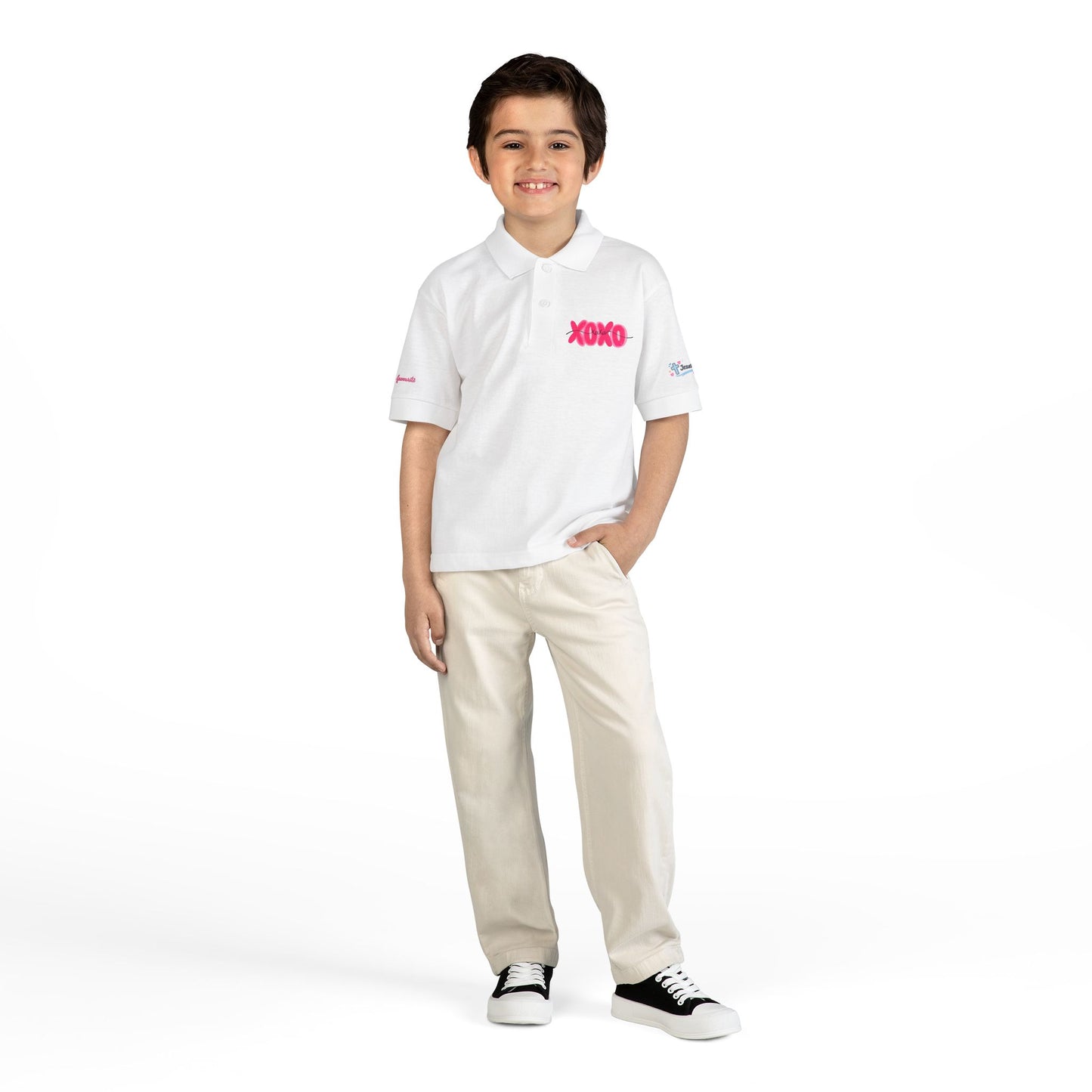 Youth Polo — "I Am A Child of God" Flamingo Christian Kids Shirt