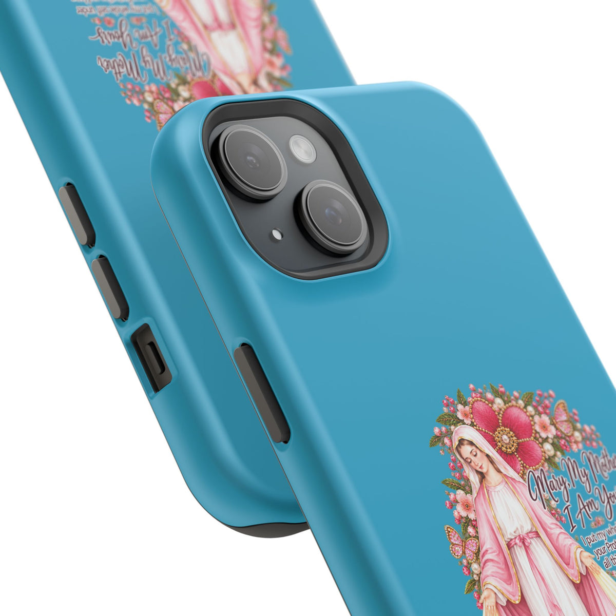 Religious Floral Phone Case — 'Blessed Virgin' Magnetic Impact-Resistant Case