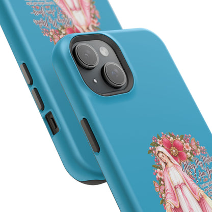 Religious Floral Phone Case — 'Blessed Virgin' Magnetic Impact-Resistant Case