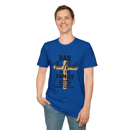 Dad The Noah of the Family T-Shirt — Christian Father Faith Shirt
