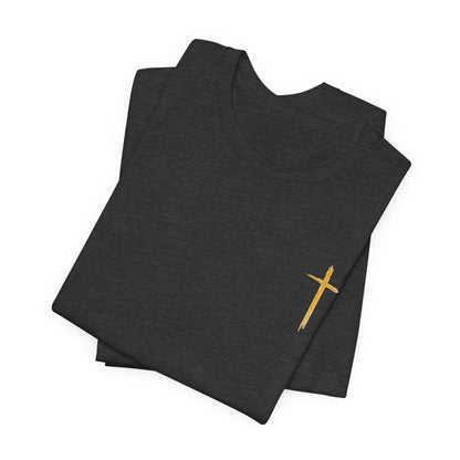 Christian Cross T-Shirt — "Do Not Be Deceived, Bad Company Ruins Good Morals" (1 Corinthians 15:33)