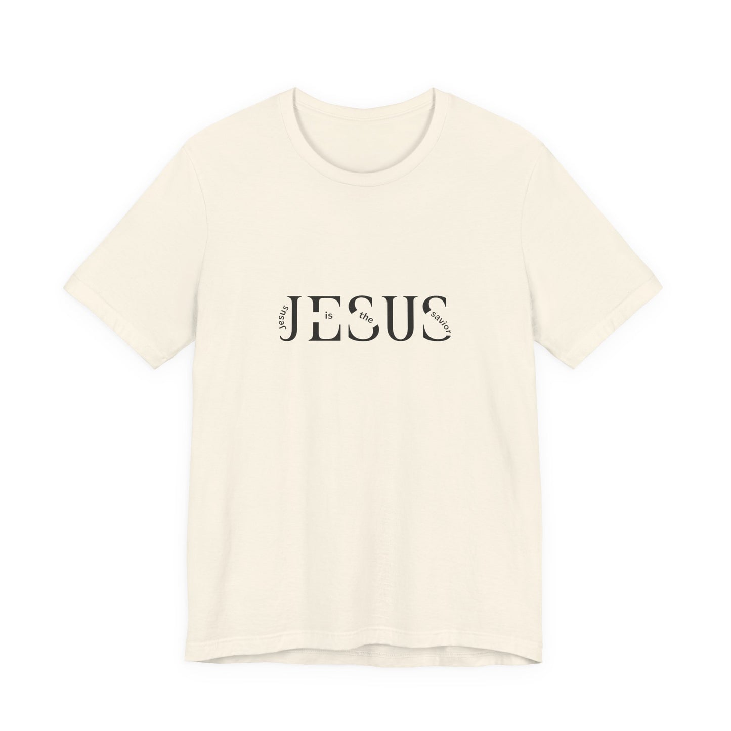 Jesus Minimalist Tee — Distressed Script Christian T-Shirt
