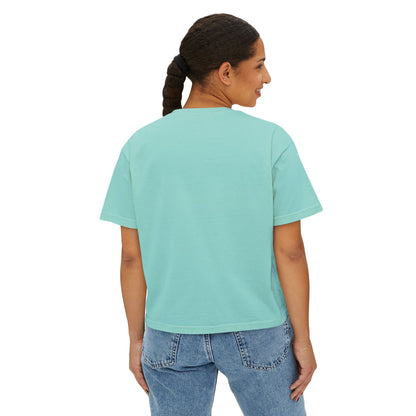 Women’s Boxy Tee — ‘Holy Crab, God Is Good’ Nautical Christian Tee