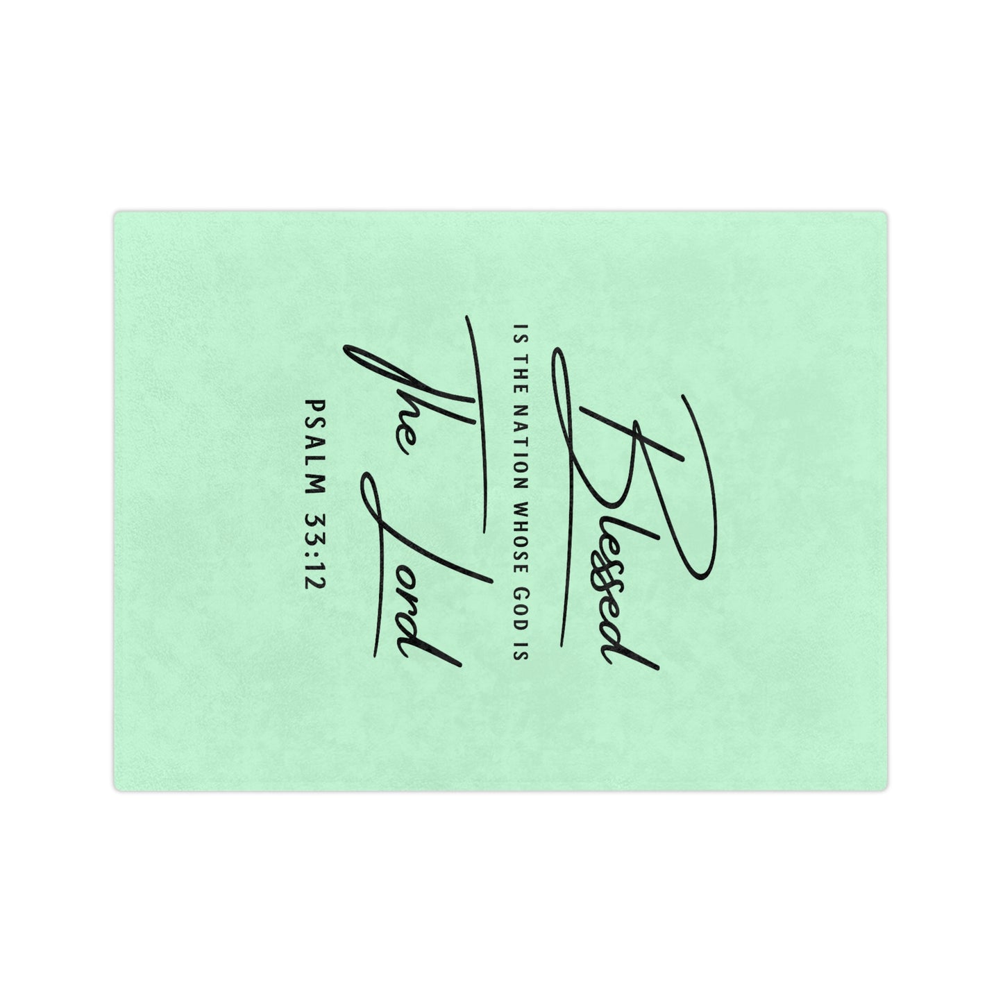 Blessed Is the Nation Psalm 33:12 Microfiber Blanket — Inspirational Christian Throw