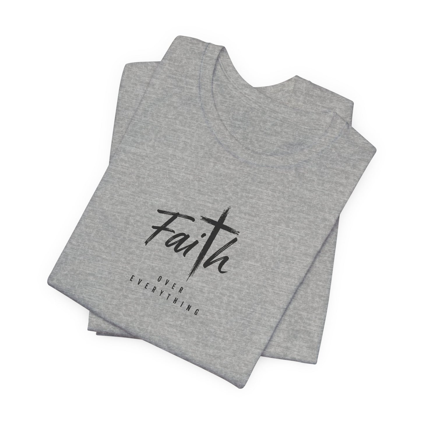 Faith Cross T‑Shirt — 'Our Father' Prayer Typography Tee