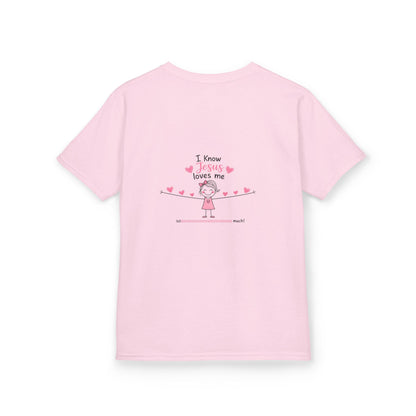 Kids T-Shirt — "God Is Bigger Than" Pink Faith Graphic Tee