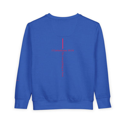 Toddler Sweatshirt — "I Roll With Jesus" Christian Toddler Tee