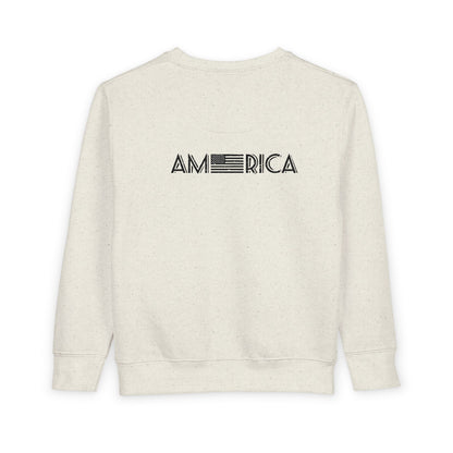 Toddler Sweatshirt - 'Duty to God' Patriotic Eagle & Flag
