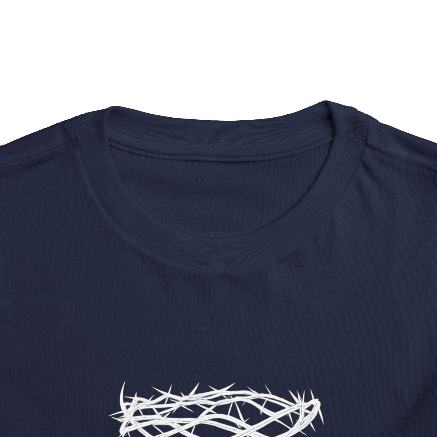 Toddler Tee — "Saved by Grace" Christian Crown of Thorns Shirt (Ephesians 2:8)
