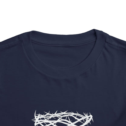 Toddler Tee — "Saved by Grace" Christian Crown of Thorns Shirt (Ephesians 2:8)