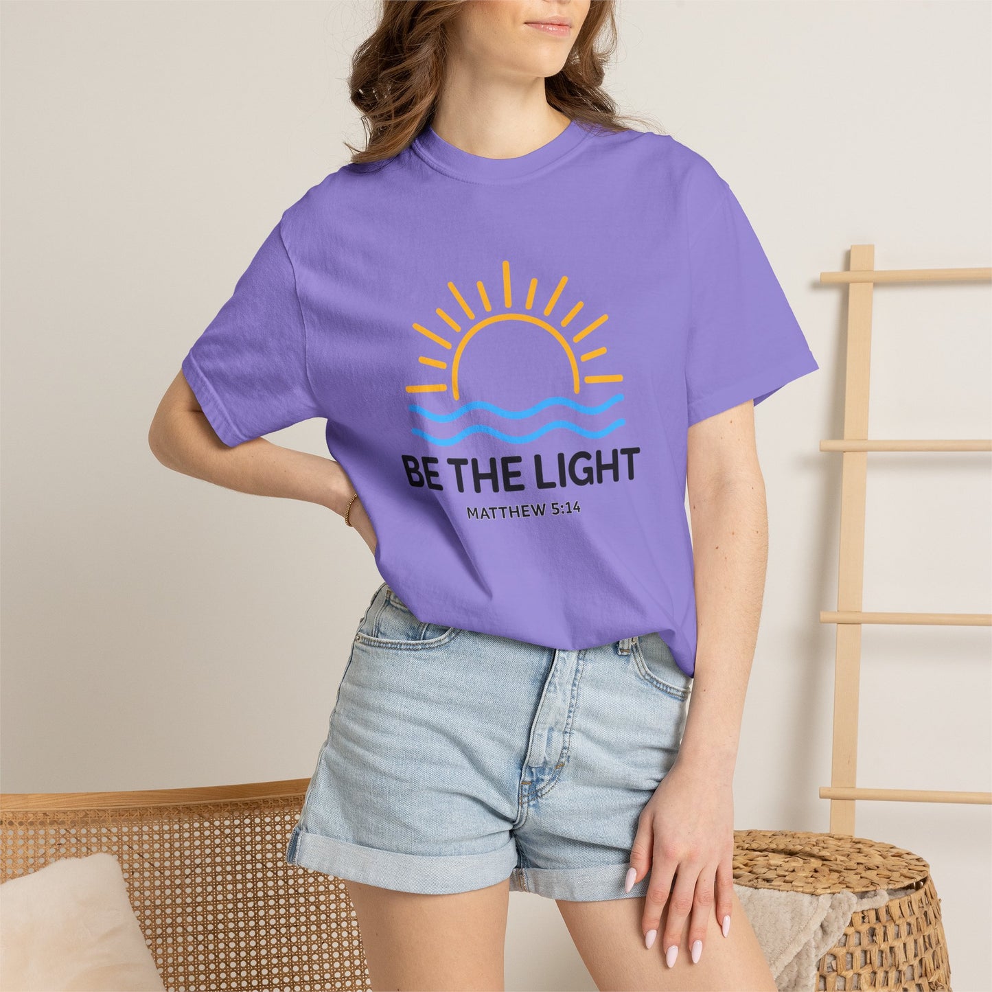 Be The Light T-Shirt — Christian Faith Tee (Matthew 5:14)