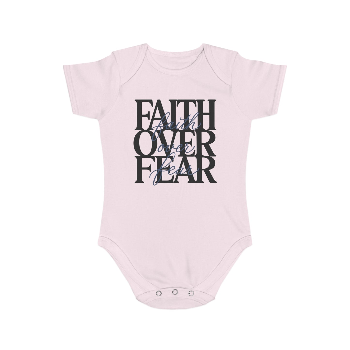 Faith Over Fear Baby Bodysuit — Christian Infant Onesie