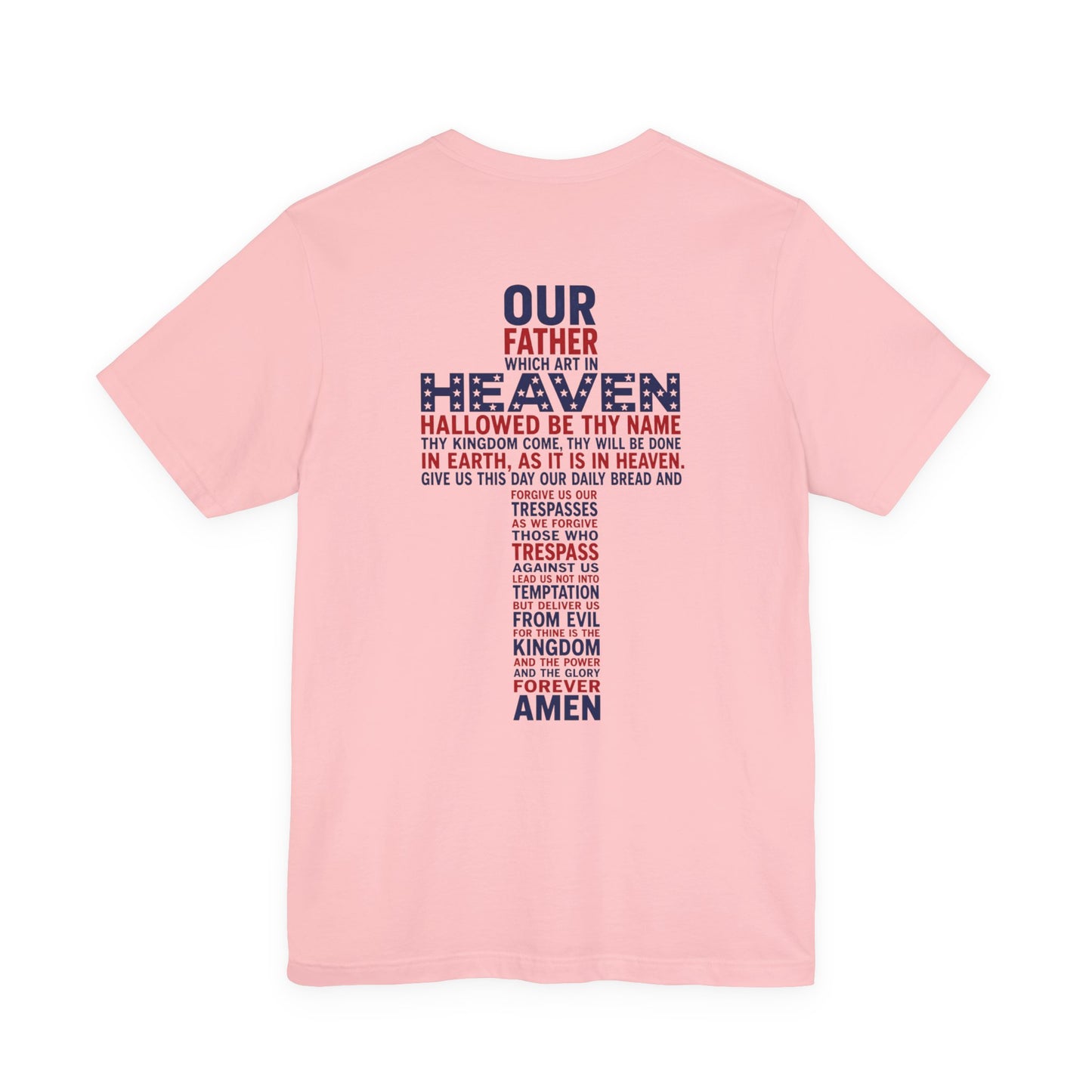'Our Father' Lord's Prayer  Design -double print T shirt