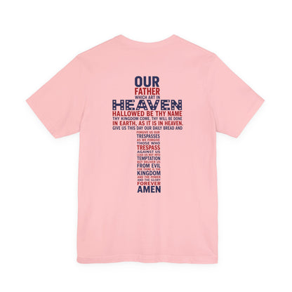 'Our Father' Lord's Prayer  Design -double print T shirt