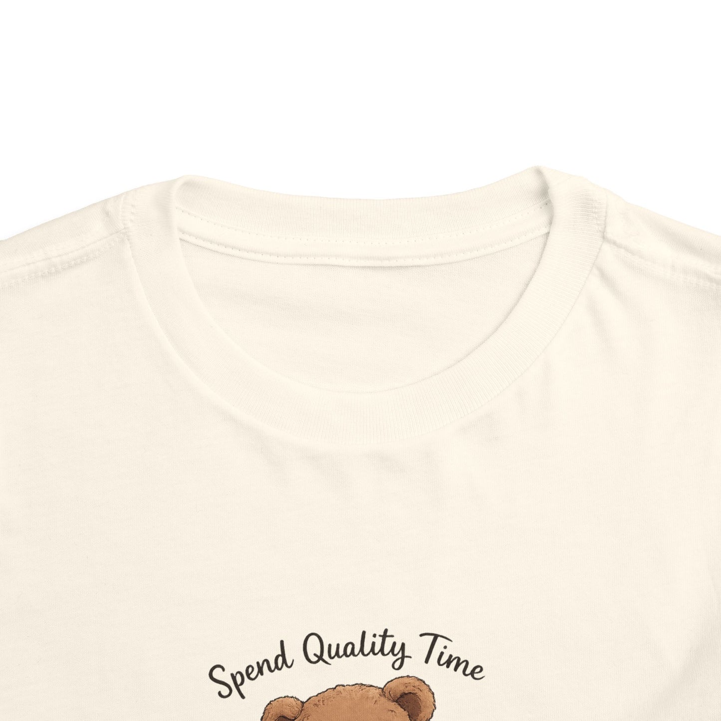 Toddler Tee — "Spend Quality Time with Jesus Today!" Bear Christian Kids Shirt