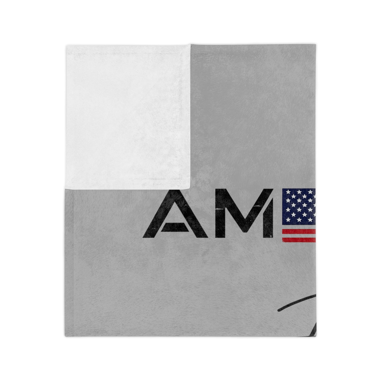 America Blessed Blanket - Velveteen Microfiber Throw with Psalm 33:12 Patriotic Faith Design