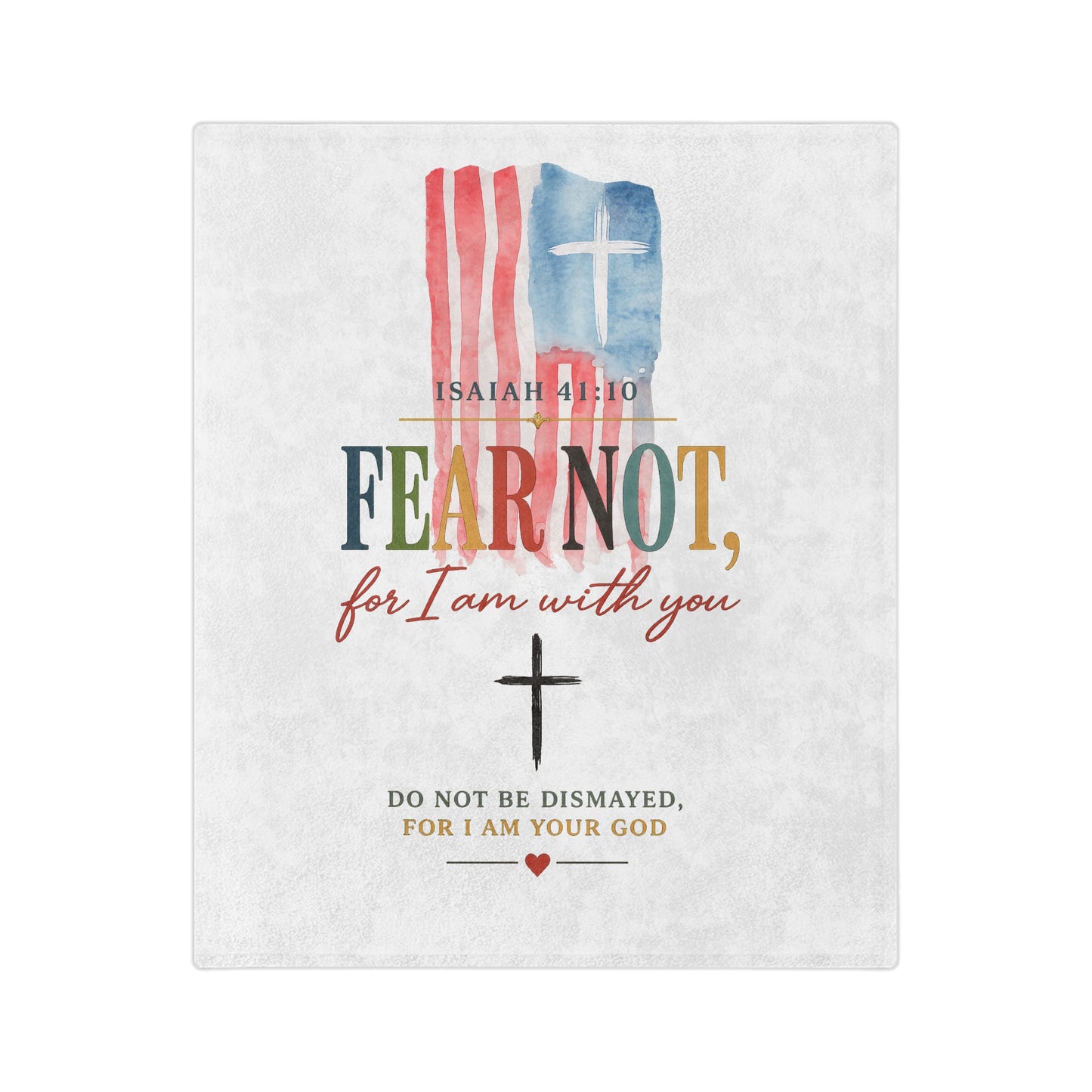 Fear Not Christian Blanket — Isaiah 41:10 Velveteen Throw