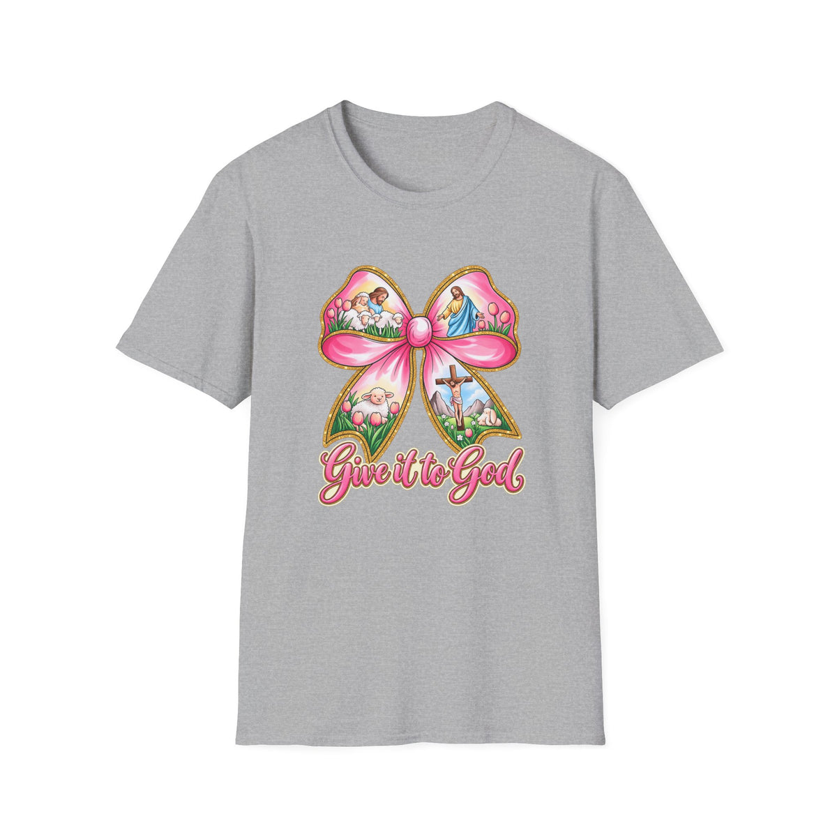 Give It to God Bow T-Shirt — Christian Faith Inspirational Tee