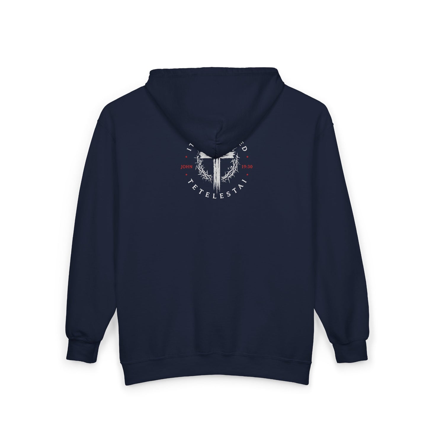 It Is Finished Cross Zip Hoodie — Christian Faith Full-Zip Sweatshirt