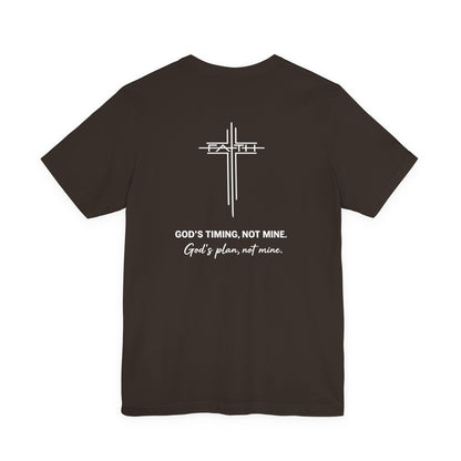 Christian Cross T‑Shirt — Subtle Back Cross Graphic Religious Tee