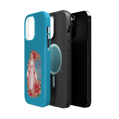 Religious Floral Phone Case — 'Blessed Virgin' Magnetic Impact-Resistant Case