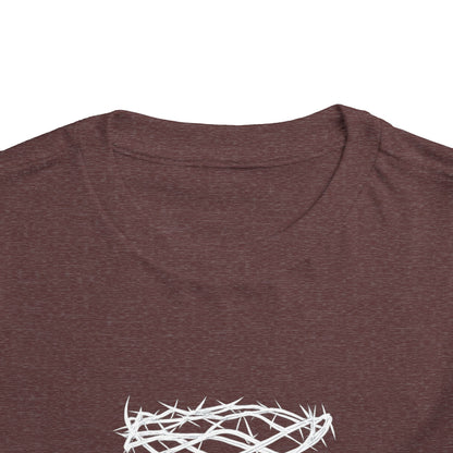 Toddler Tee — "Saved by Grace" Christian Crown of Thorns Shirt (Ephesians 2:8)