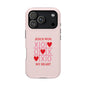 iPhone Case — "Jesus Won My Heart" Pink Magnetic Impact-Resistant Phone Case