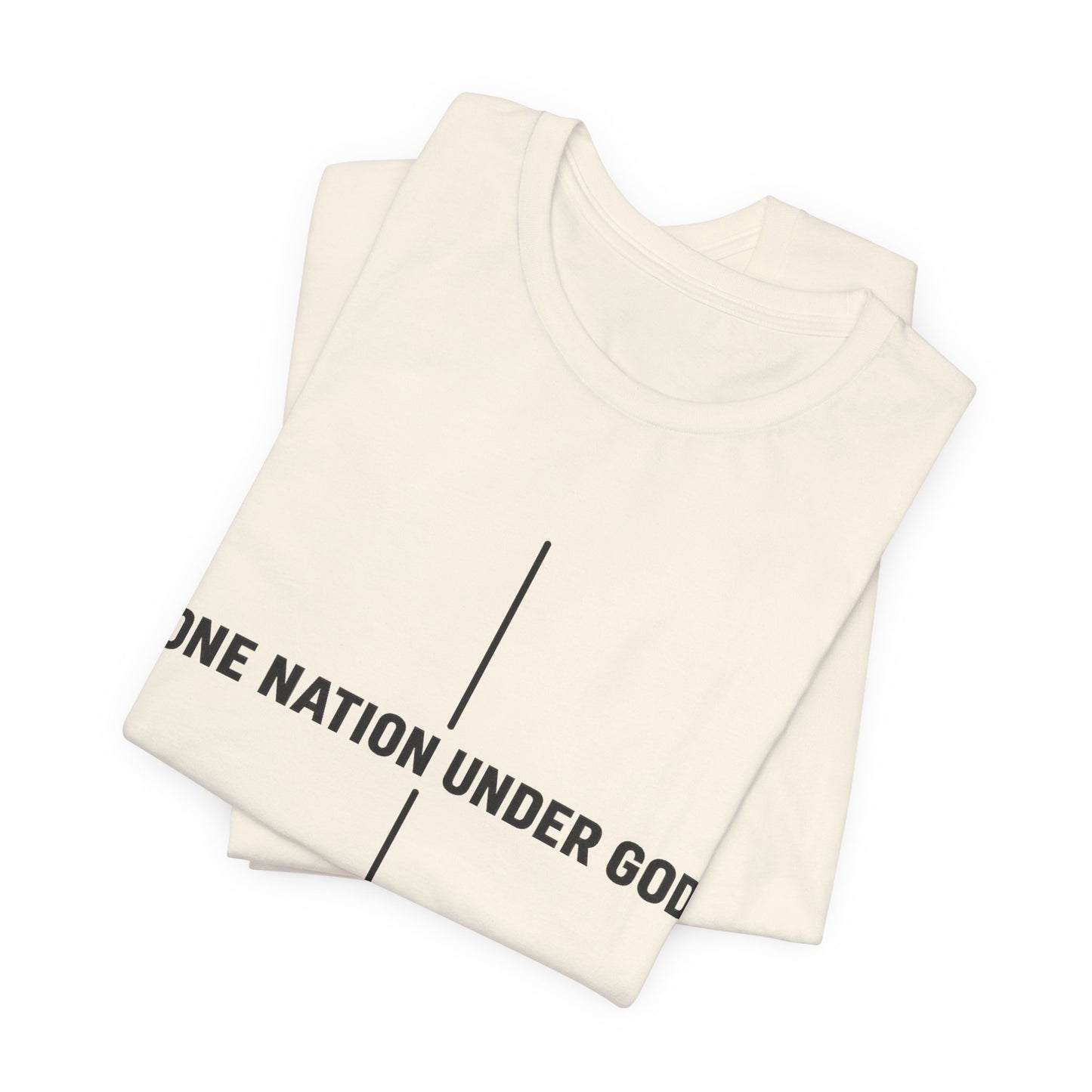Christian Fish Tee — Small Circular 'JESUS' Design, Faith Graphic Shirt