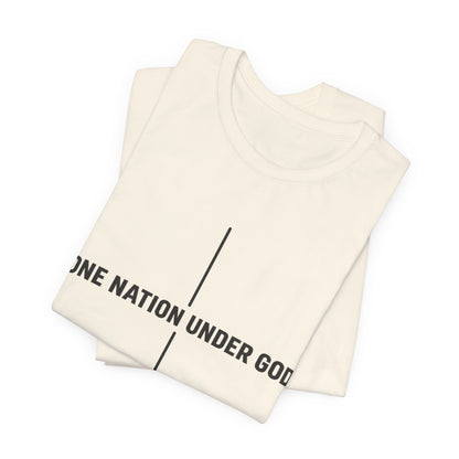 Christian Fish Tee — Small Circular 'JESUS' Design, Faith Graphic Shirt