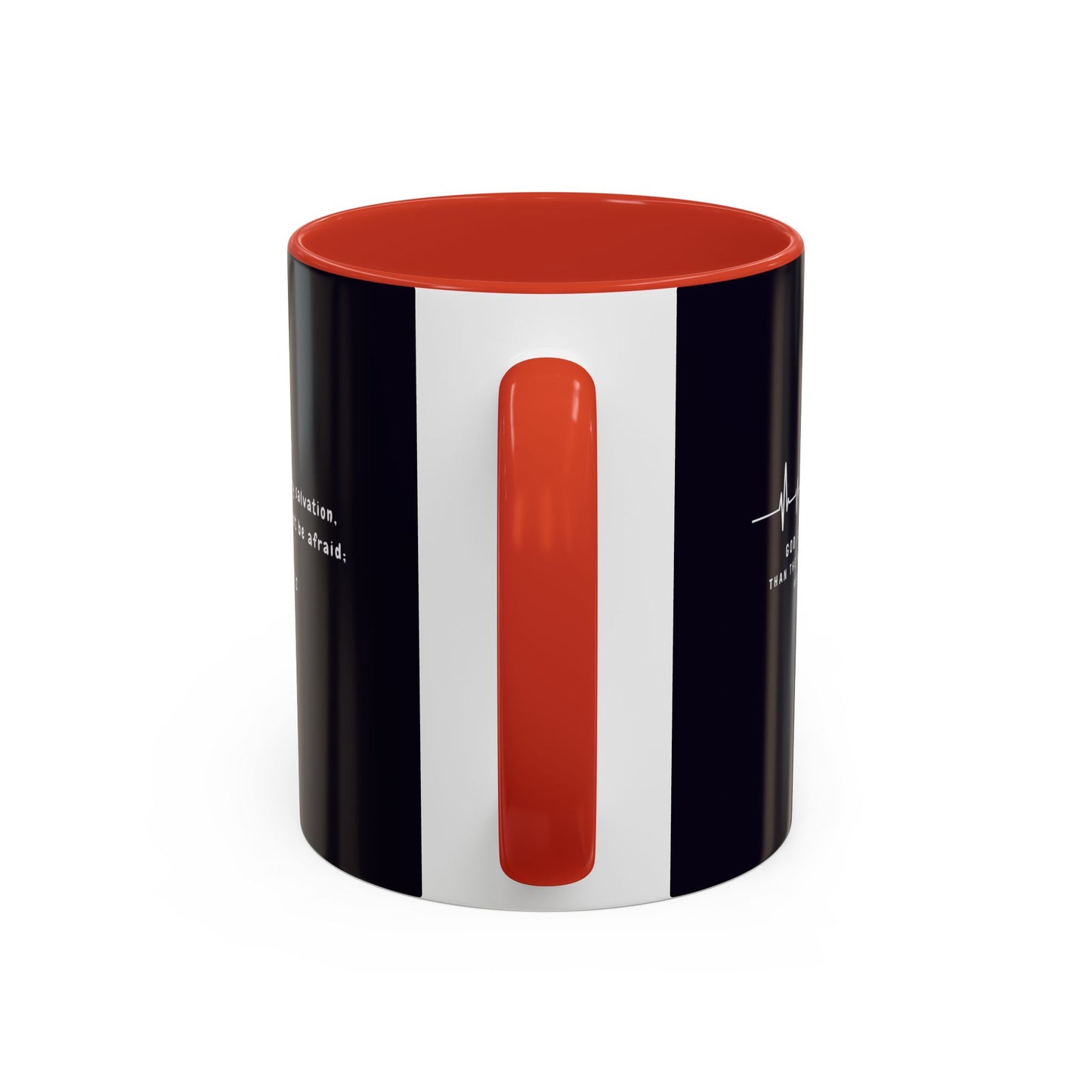 Christian faith gift  Coffee Mug — 'Tetelestai' Cross Design with Isaiah 12:2 Scripture (11/15oz Accent Mug)