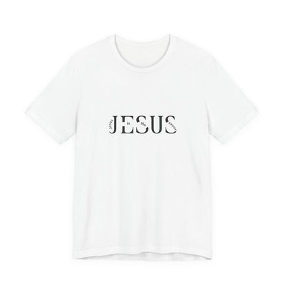 Jesus Minimalist Tee — Distressed Script Christian T-Shirt