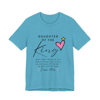 Daughter of the King T-Shirt — Faith-Based Christian Tee with Heart Crown Design